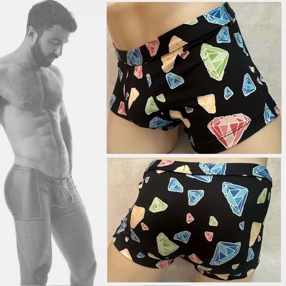 Graffiti Key West Square Cut Pouch Swim Briefs 30-36 Gently worn Nylon / spandex